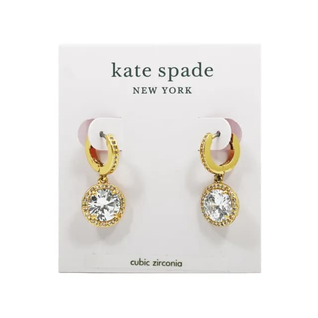 【KATE SPADE】經典水鑽/愛心吊墜式耳環(多款可選)