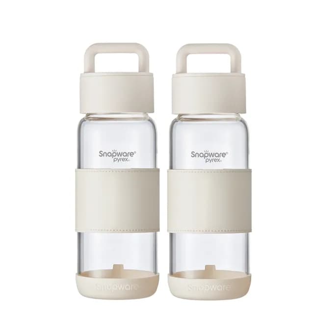 【CorelleBrands 康寧餐具】買一送一晶透隨身手提耐熱玻璃水瓶710ml