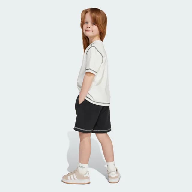 【adidas 愛迪達】運動套裝 短袖 短褲 童裝 - Originals JX5259