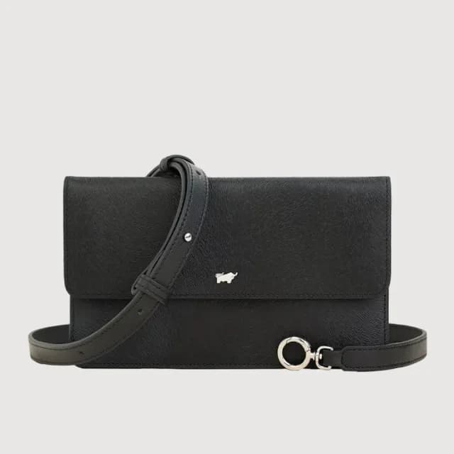 【BRAUN BUFFEL 德國小金牛】台灣總代理 凱瓦 萬用包-黑色(88父親節禮物 男包皮夾/BF860-713-BK)