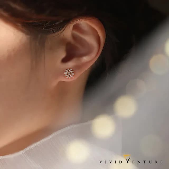 【Vividventure 亞帝芬奇】14K 34分 天然鑽石 鑽石 耳環 任選 摩天輪(白K金色/玫瑰金色/黃K金色)