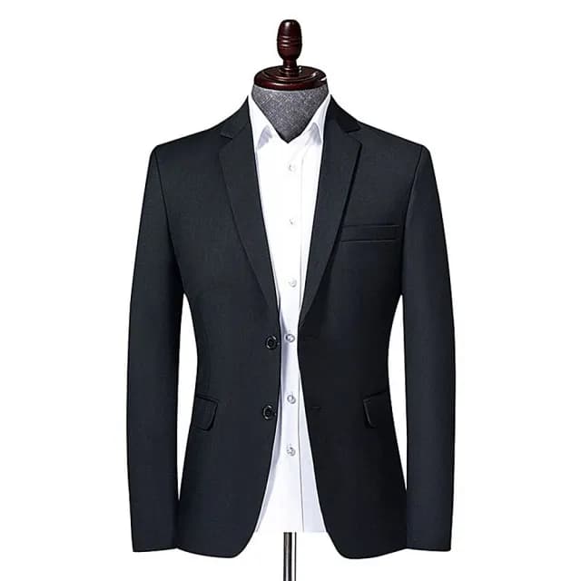 【米蘭精品】現貨秒發 西裝外套休閒西服(素色彈力正裝春秋男外套父親節禮物3色74eb14)