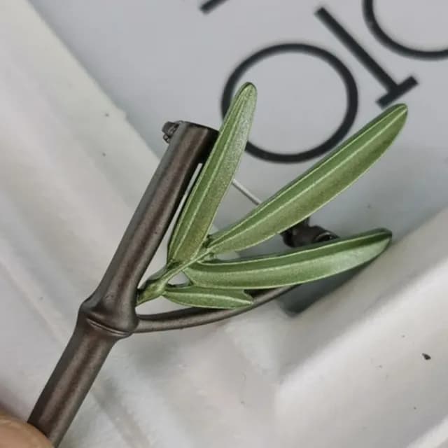 【Penny珮妮】韓版翠綠色竹子絲巾扣胸針別針(母親節 情人節 生日禮物 交換禮物 送女友 尾牙 新年 結婚)