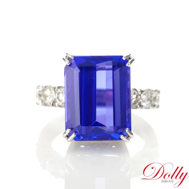 【DOLLY】買一送一 13克拉 天然丹泉石18K金鑽石戒指(現貨 母親節 長輩送禮首選)