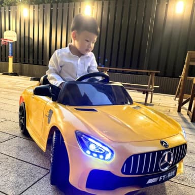 【奔雷國際】Benz賓士 12V 雙驅 兒童電動車 兒童超跑(FT998 小朋友生日禮物  模型賽車玩具 玩具遙控車)