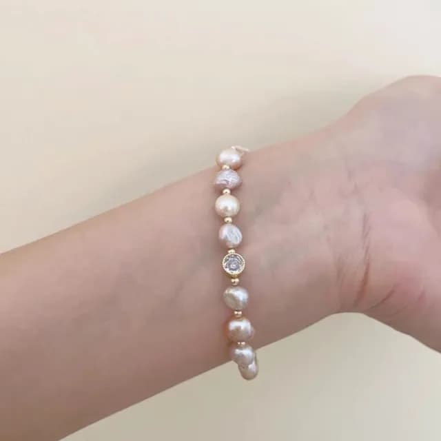 【Penny珮妮】天然淡水珍珠設計款輕奢手鍊(母親節 送女友 交換禮物  生日禮 情人節 尾牙 新年 結婚)