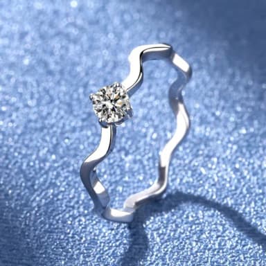 【時尚巴黎】現貨+預購 頂級莫桑鑽石戒指925純銀戒指婚戒女鑽戒子求婚戒情人節禮物(高級波浪紋74lp86)