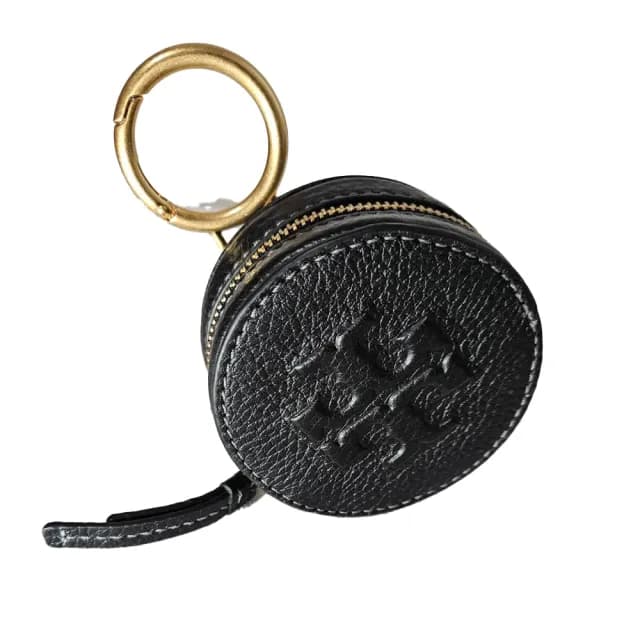【TORY BURCH】專櫃款泡芙包/浮雕logo荔枝紋圓型包/掛式零錢包 多色可選(贈原廠紙盒紙袋/七夕情人節)