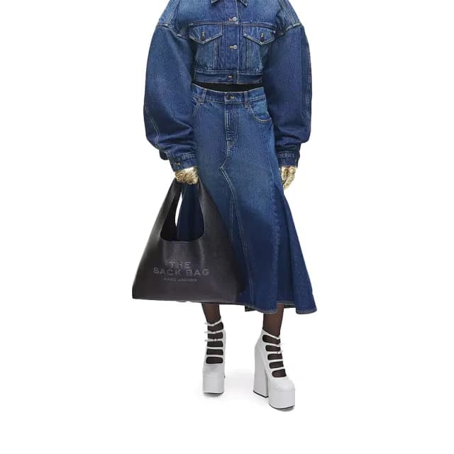 【MARC JACOBS】官方直送 THE SACK 黑色大型皮革手袋