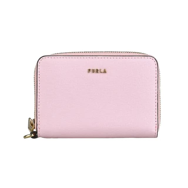 【FURLA 芙拉】FURLA BABYLON 2卡牛皮零錢包(粉)