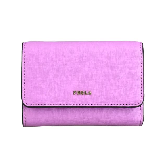 【FURLA 芙拉】FURLA BABYLON釦式6卡多功能短夾(紫)