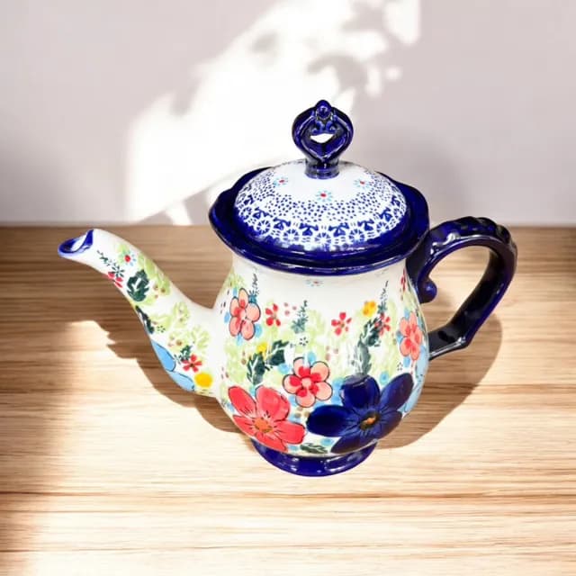 【Royal Duke】波蘭風手繪藝術盛夏陶瓷茶壺(入厝禮 交換禮物 茶杯 禮品)