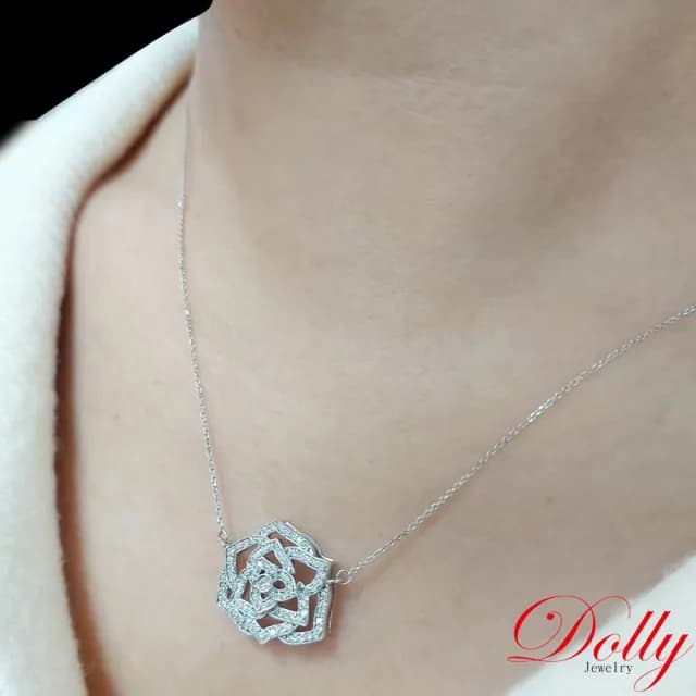 【DOLLY】情人節禮物 0.35克拉 天然鑽石 E/VS2 14K金項鍊(母親節 情人節 交換禮物首選)