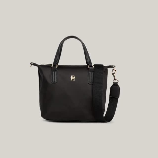 【TOMMY HILFIGER】官方旗艦館 Poppy 小托特包_黑色
