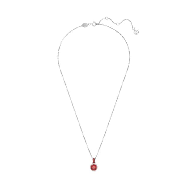 【SWAROVSKI 施華洛世奇】Birthstone 鏈墜/耳釘 方形切割 鍍白金色(24款任選)