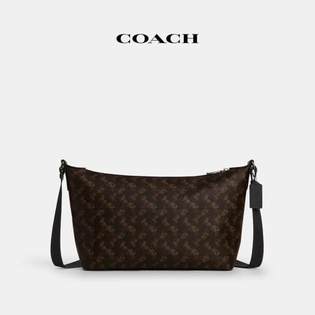 【COACH】蔻馳官方直營 FINN經典Logo馬車圖案斜背手袋 斜背包 側背包 斜挎包-Qb/松露色 混合色(CBX15)