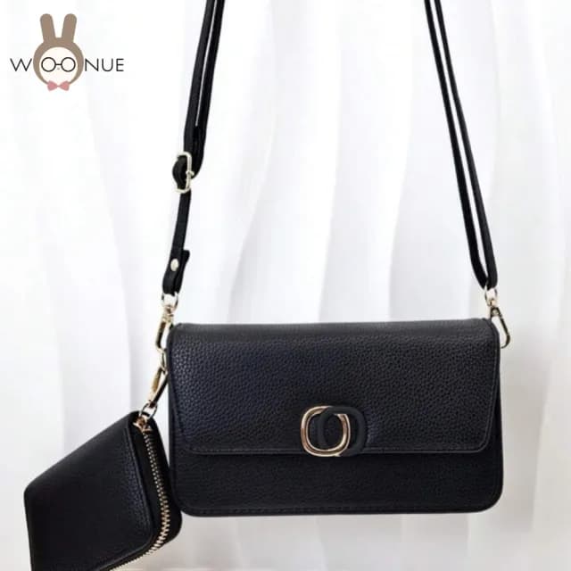 【WOONUE】專櫃高質感輕旅多功能簡約側背包側肩包斜背包(情人老婆聖誕女兒母親生日節禮物)