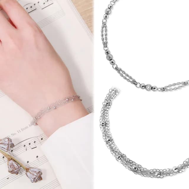 【GJS 金敬順】雙11鉑金PT950 雙11鉑金手鍊 舞會 經典 多選款(鉑金重:0.84錢+-0.03錢)