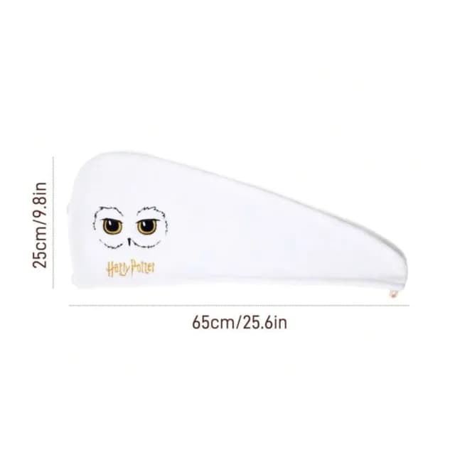 【Harry Potter 哈利波特】正版授權周邊貓頭鷹刺繡浴帽擦頭包頭巾(閨蜜女兒女友老婆聖誕交換生日禮物)