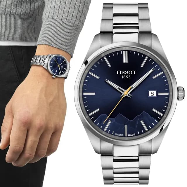 【TISSOT 天梭 官方授權】PR100 少女峰鐵路 時尚石英腕錶 七夕 情人節 送禮 推薦(T1504101104102)