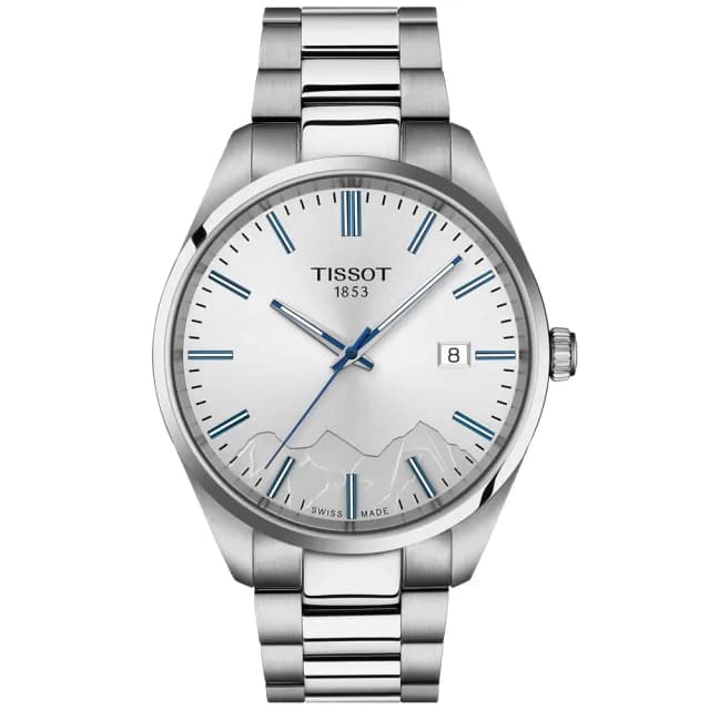 【TISSOT 天梭 官方授權】PR100 少女峰 石英對錶 七夕 情人節 送禮 推薦(T1504101103100+T1502101103101)