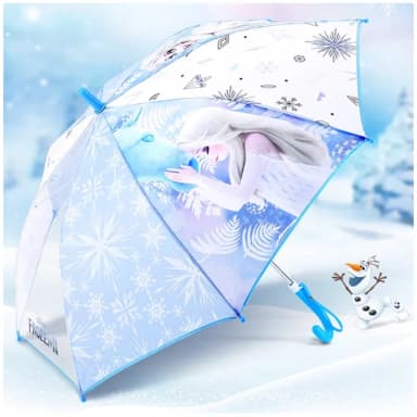 【TDL】迪士尼冰雪奇緣艾莎兒童雨傘卡通兒童傘自動傘長傘直傘 810428(生日禮物 聖誕節 平輸品)