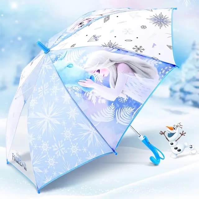 【TDL】迪士尼冰雪奇緣艾莎兒童雨傘卡通兒童傘自動傘長傘直傘 810428(生日禮物 聖誕節 平輸品)