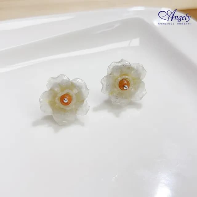 【Angely】花開富貴秀氣耳環