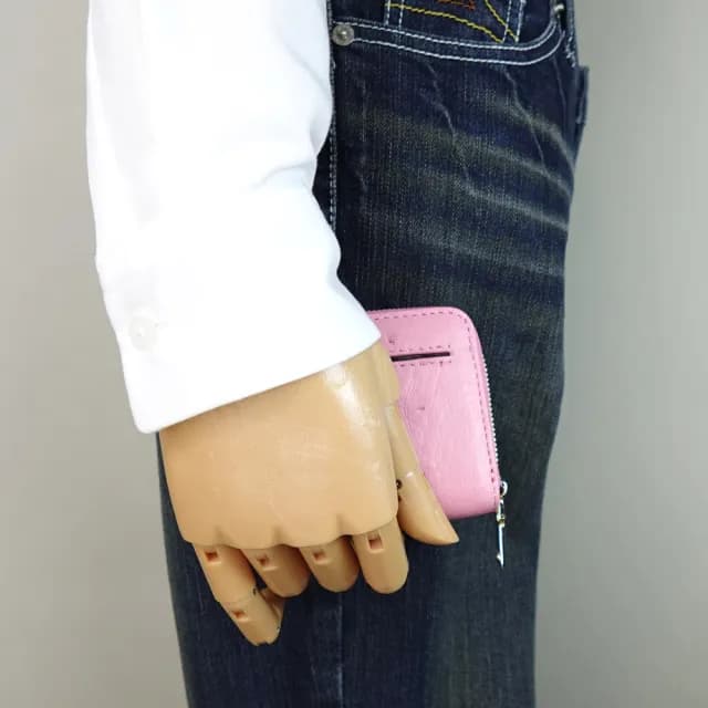 【M2ND】雙11 繽堀經典方形鴕鳥零錢包(粉-T05A)