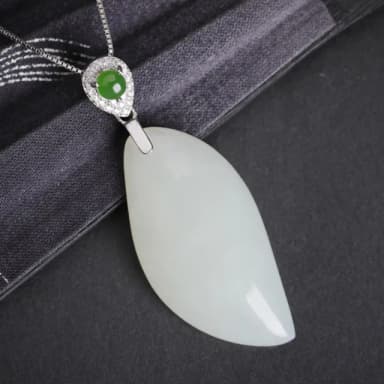 【MoonDy】飾品 項鍊 純銀項鍊 女生項鍊 和田玉項鍊 玉項鍊 天然玉石 抗敏感項鍊 新中式 古風 高級感