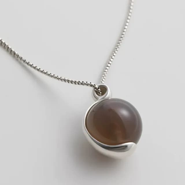【MoonDy】瑪瑙項鍊 單珠項鍊 飾品 頸鍊 鎖骨練 新中式項鍊 女生項鍊 紅瑪瑙 高級感 圓珠項鍊 紅瑪瑙