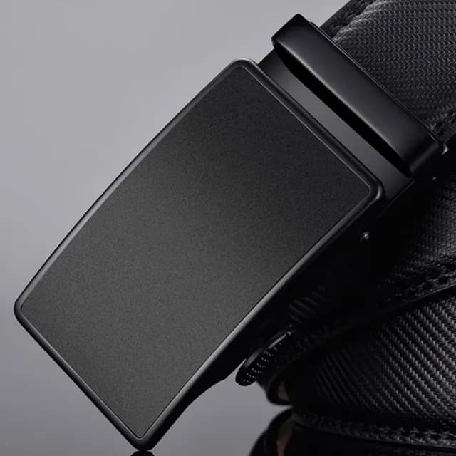 【YUNMI】雙11 商務風自動扣真皮皮帶 經典男士腰帶 寬3.5CM 可調節長度(生日禮物/情人節禮物)