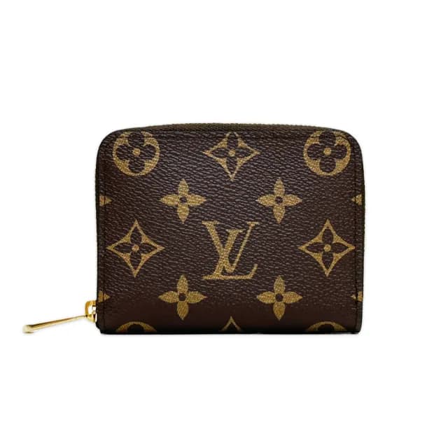 【Louis Vuitton 路易威登】經典老花 棕色 拉鍊短夾 錢包(M60067)