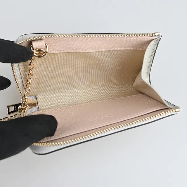 【FURLA 芙拉】FURLA BABYLON極簡質感拉鍊零錢包(大理石灰)