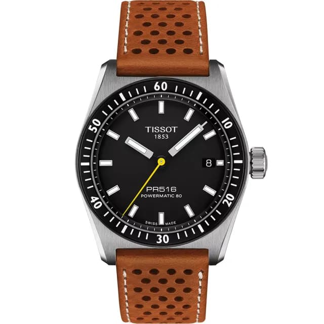 【TISSOT 天梭】PR516 80小時動力儲存機械錶-38mm 七夕 情人節禮物(T1494071605100)