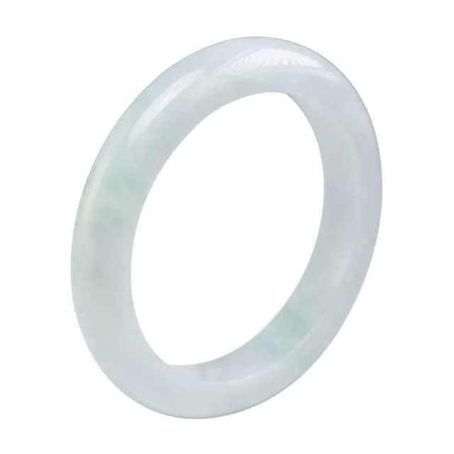 【漢石齋】情人節禮物 天然翡翠A貨 手鐲玉鐲 飄花種 福 利 品(手圍16.2/版寬10.2mm)