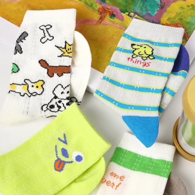 【橘魔法】（4雙一組）夏日排汗網眼精梳棉小腿襪(長襪 中筒襪 高筒襪 襪子 中性款 男童 女童 兒童 童裝)