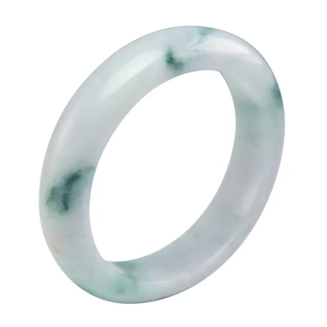 【漢石齋】情人節禮物 天然翡翠A貨 手鐲玉鐲 春帶彩種飄花 福 利 品(手圍16.1/版寬13.3mm)