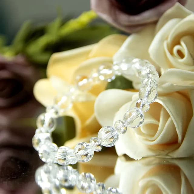 【德山珠寶】5A級8mm鑽面白水晶手鍊(CE476)