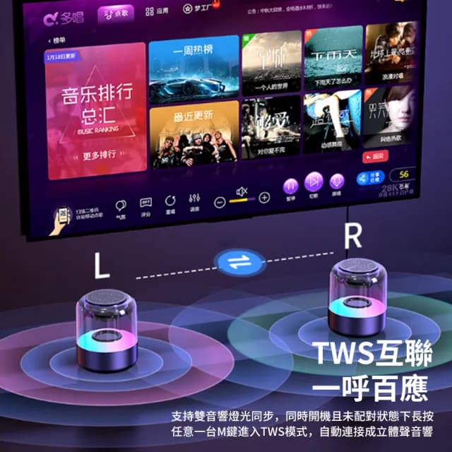 【UKKY】雙11限定 重低音立體聲高音質音響 AI智慧無線藍牙喇叭 藍牙音箱 Z5(電腦喇叭/手機喇叭/電視音響)