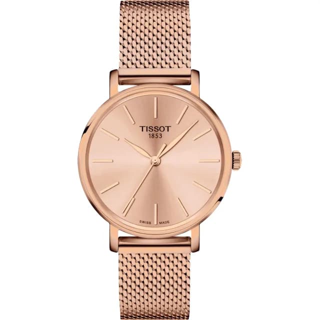 【TISSOT 天梭】Everytime 經典雋永米蘭女錶-古銅色 手錶 送禮 推薦(T1432103333100)