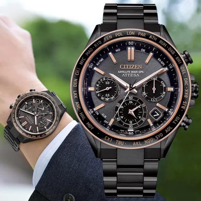 【CITIZEN 星辰】GENTS系列 GPS 鈦金屬 光動能計時腕錶 七夕 情人節 送禮 推薦(CC4074-61W)