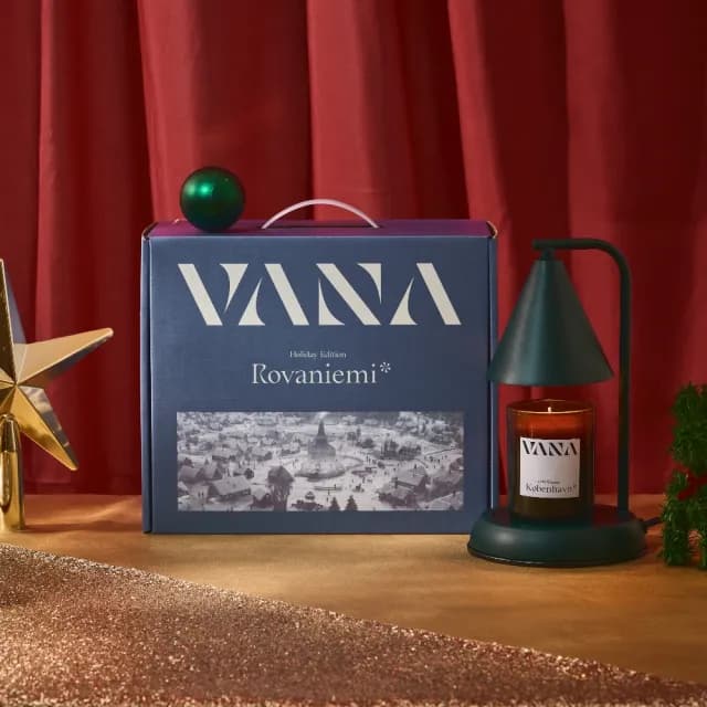 【VANA】村幾何款香氛融蠟燈禮盒-森林綠(東方木質調/美食辛香調)