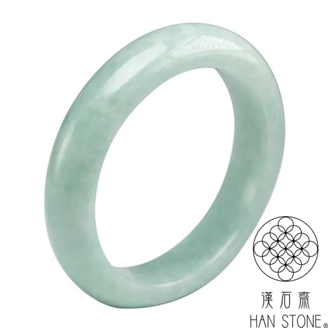 【漢石齋】情人節禮物 天然翡翠A貨 手鐲玉鐲 芙蓉種 福 利 品(手圍17.5/版寬13.7mm)