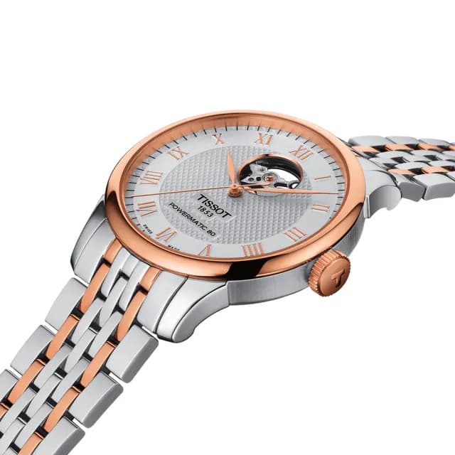 【TISSOT 天梭】Le Locle 80小時動力儲存開芯鏤空機械錶 七夕 情人節禮物(T0064072203302)