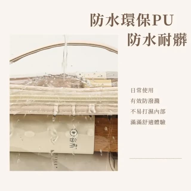 【便攜隨行】大容量純色手提分格化妝包(盥洗 收納 萬用 洗漱 保養品 出國 旅行 游泳 運動 防水 耐髒)