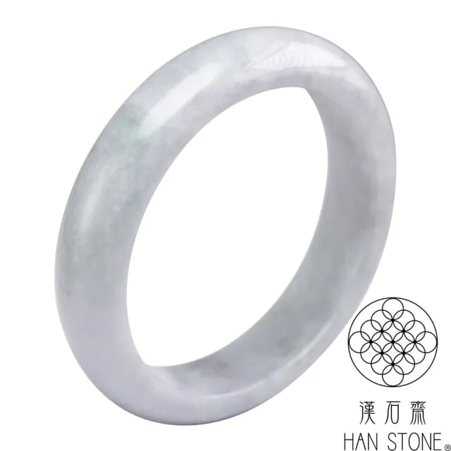 【漢石齋】情人節禮物 天然翡翠A貨 手鐲玉鐲 紫羅蘭種(手圍18.5/版寬15.3mm)