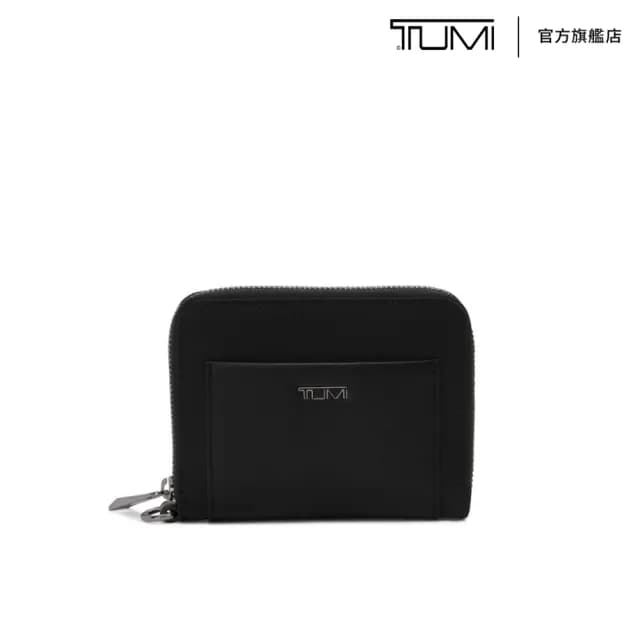 【TUMI】VOYAGEUR SLG 雙摺拉鍊錢包-黑色/青銅色(TUMI 官方旗艦店)