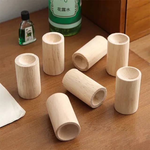 【Dagebeno荷生活】木質細膩圓潤小巧原木擴香器 持久留香香氛精油木質揮發器(20入)