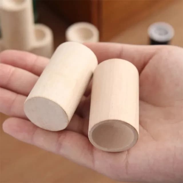 【Dagebeno荷生活】木質細膩圓潤小巧原木擴香器 持久留香香氛精油木質揮發器(5入)